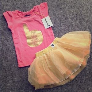 Girl’s first birthday celebration outfit
